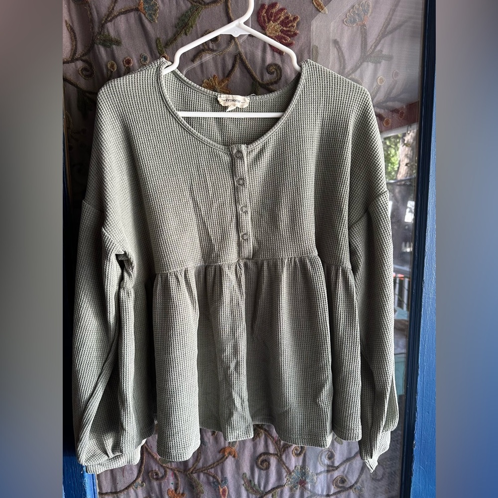 Sage Babydoll Long Sleeve